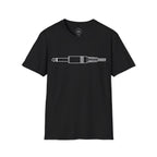 Minimalist Guitar/Audio Jack Line Art Tee (#241)