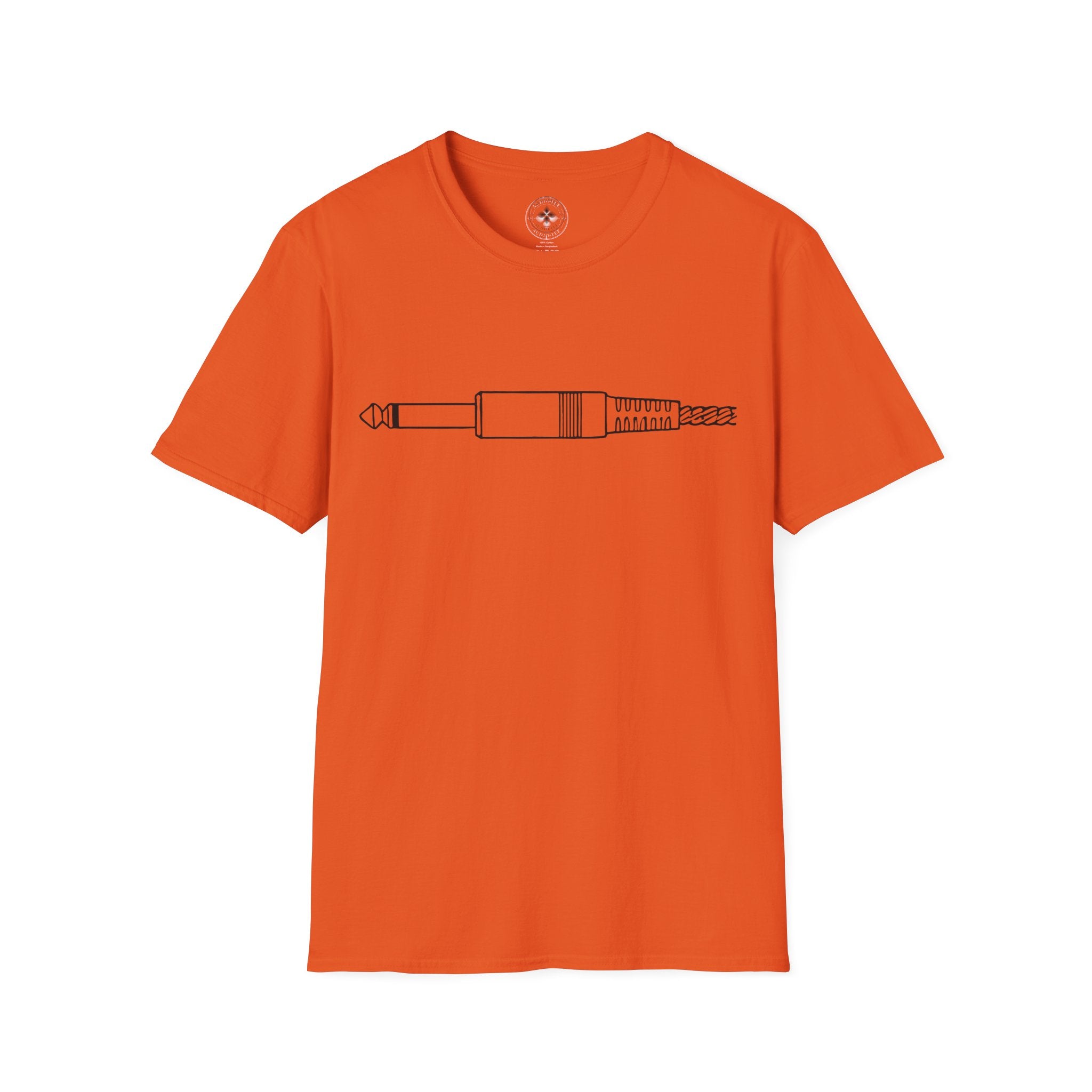 Minimalist Guitar/Audio Jack Line Art Tee (#241)