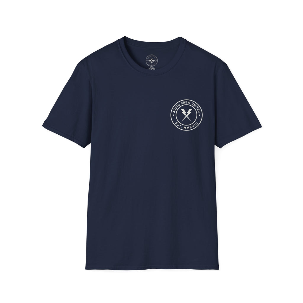 Audio Crew United Logo  — Vintage Music Tech Tee (#232)