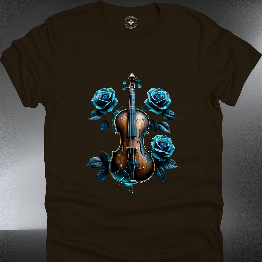 Violin and black roses (#007)