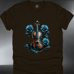 Violin and black roses (#007)