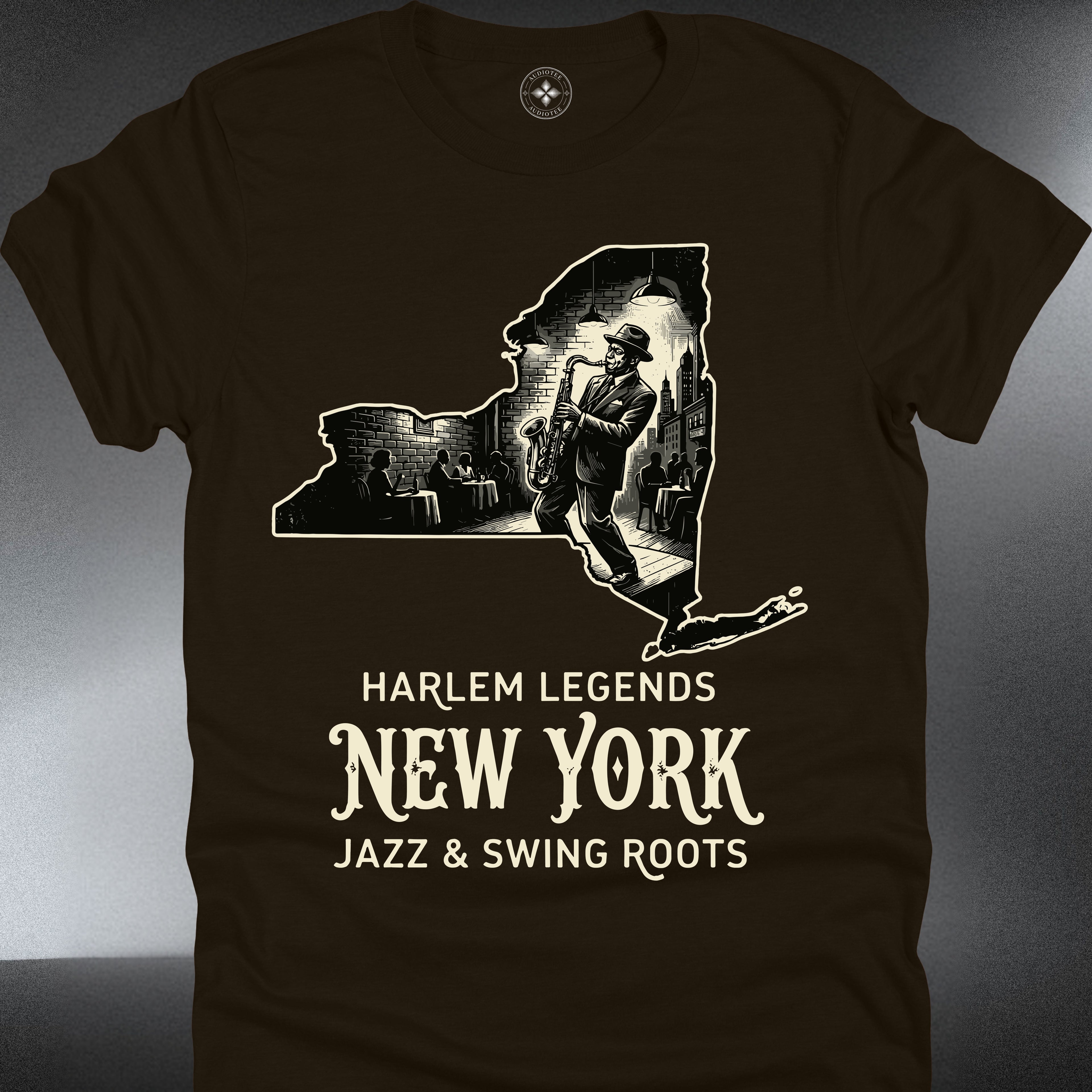 Harlem Legends New York  — Vintage Jazz & Swing Club Tee (#186)