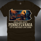 Pennsylvania Soul Roots T-Shirt — Live Jazz Piano State Silhouette(#207)