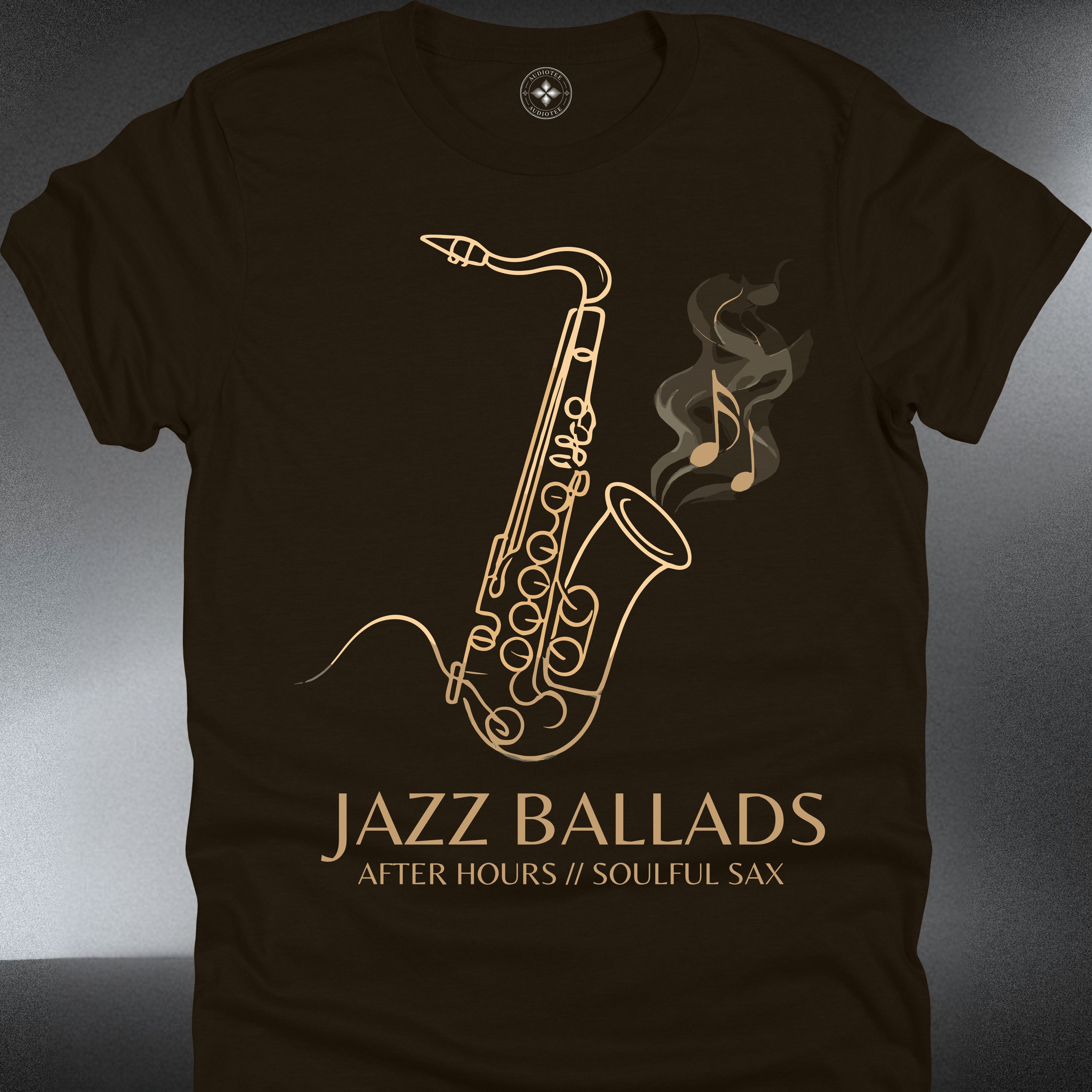 Jazz Ballads Saxophone T-Shirt — Smooth Jazz Music (#242)