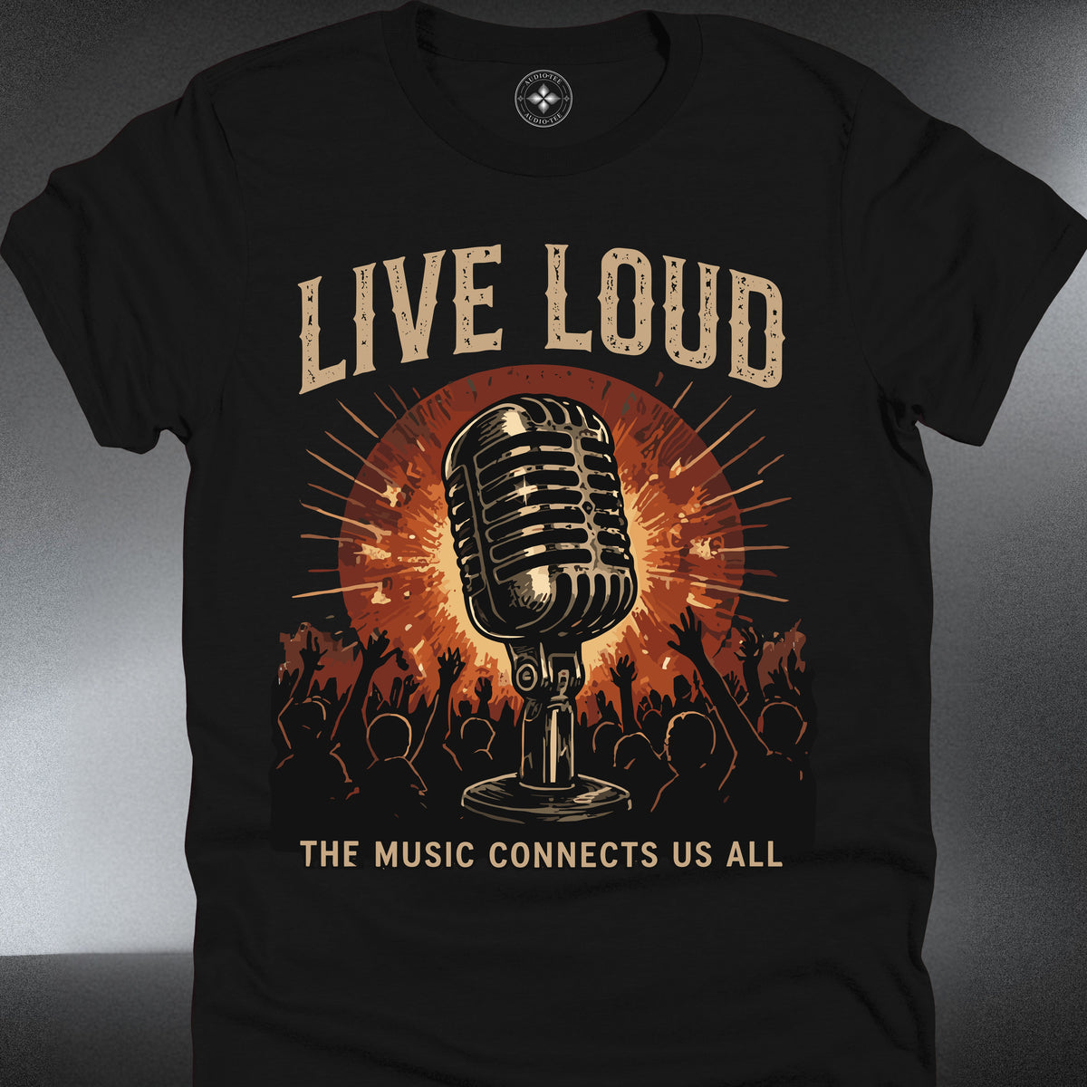 Live Loud   — Retro Rock Music Tee (#289)