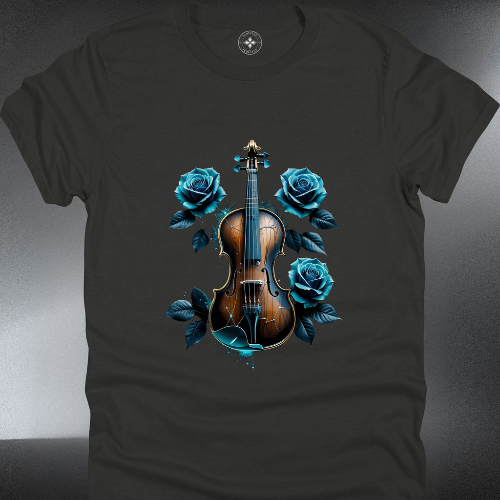 Violin and black roses (#007)