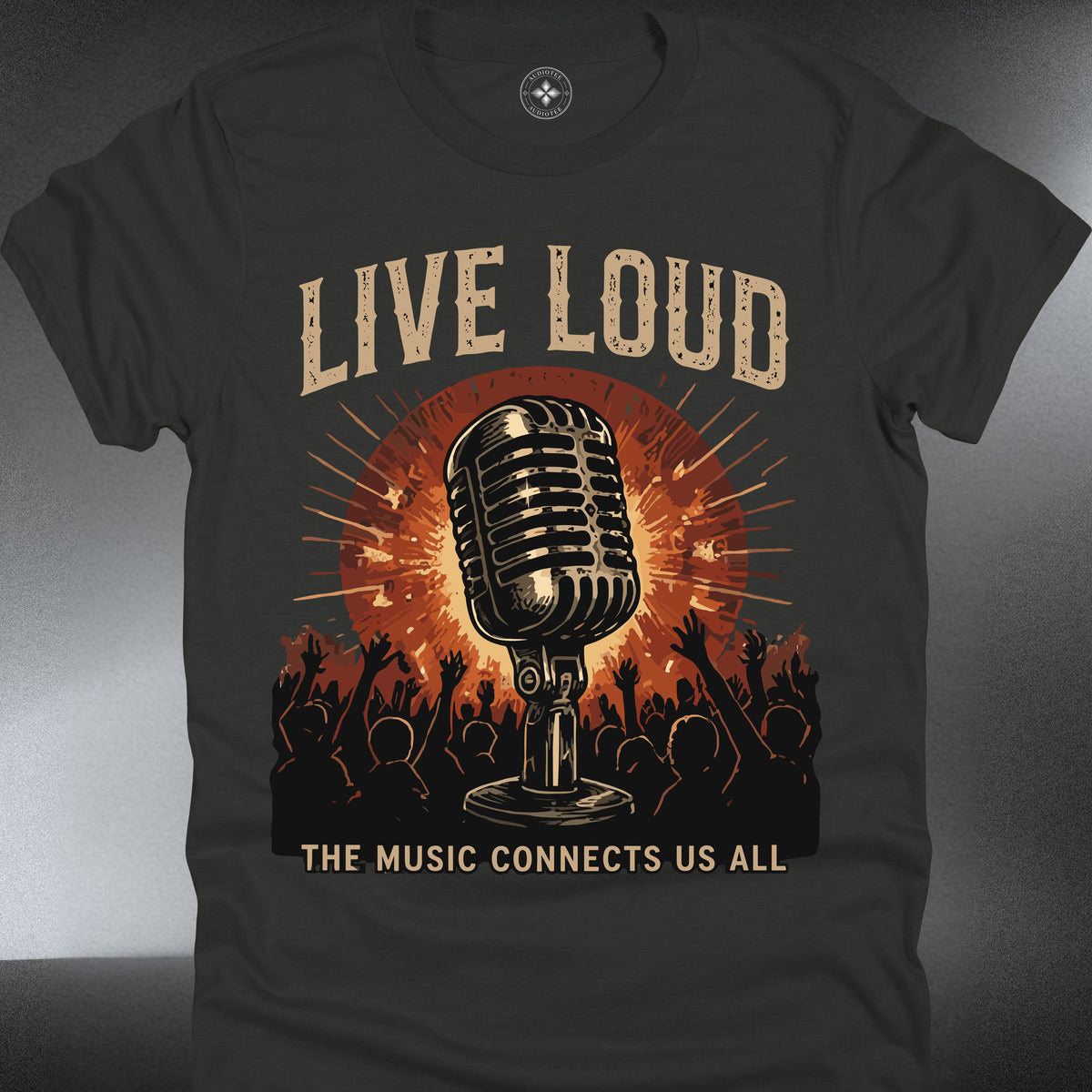 Live Loud   — Retro Rock Music Tee (#289)