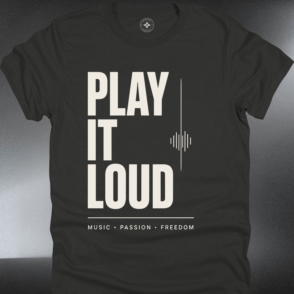 Play It Loud T-Shirt — Bold Music Graphic (#297)