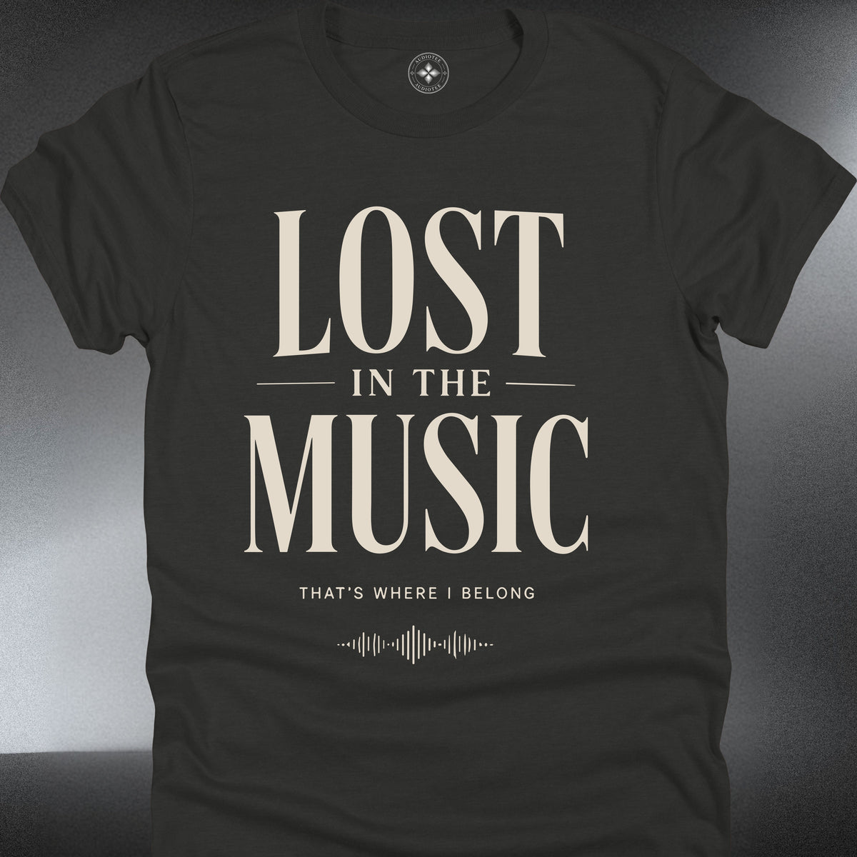 Lost in the Music T-Shirt — Vintage Typography (#301)