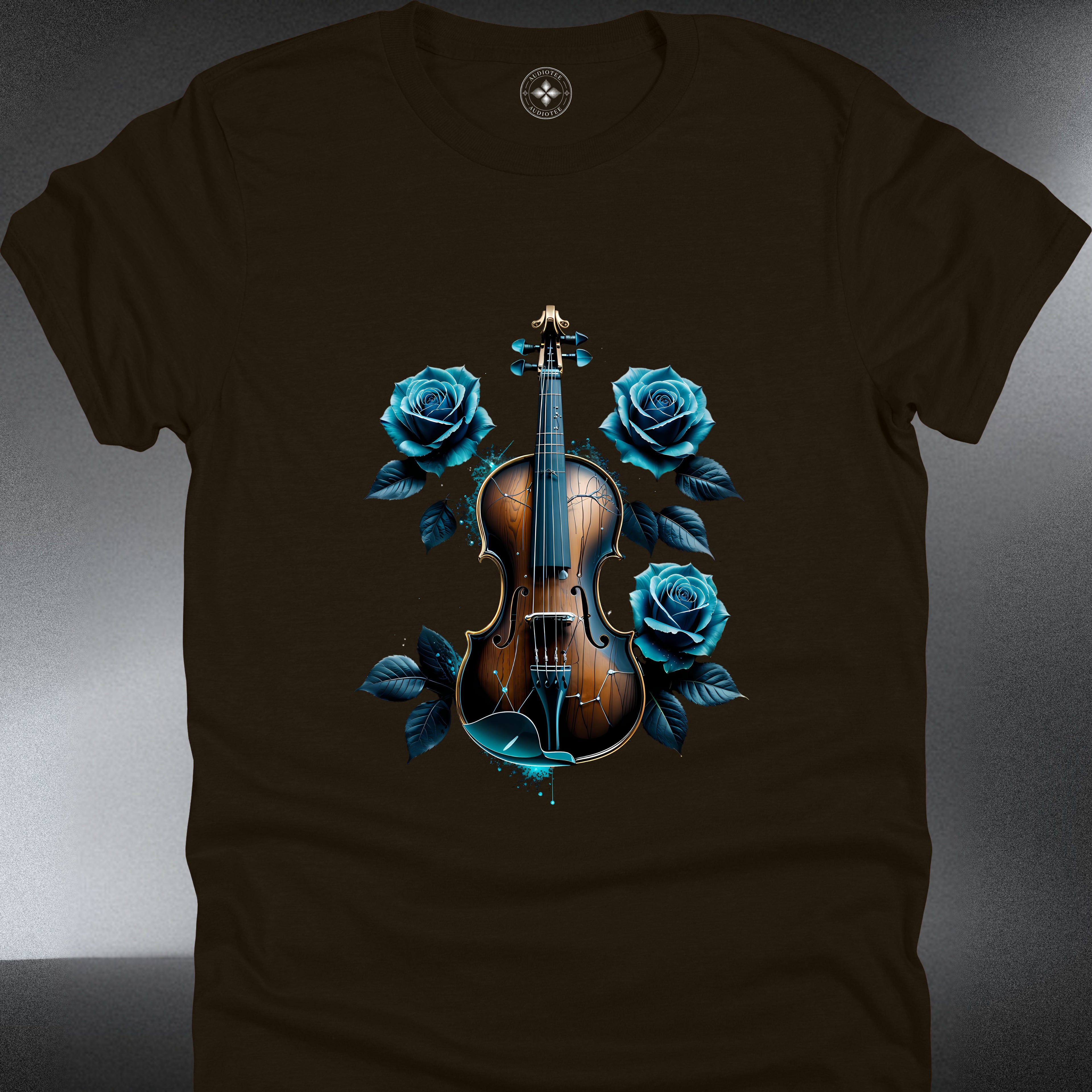 Violin and black roses (#007)