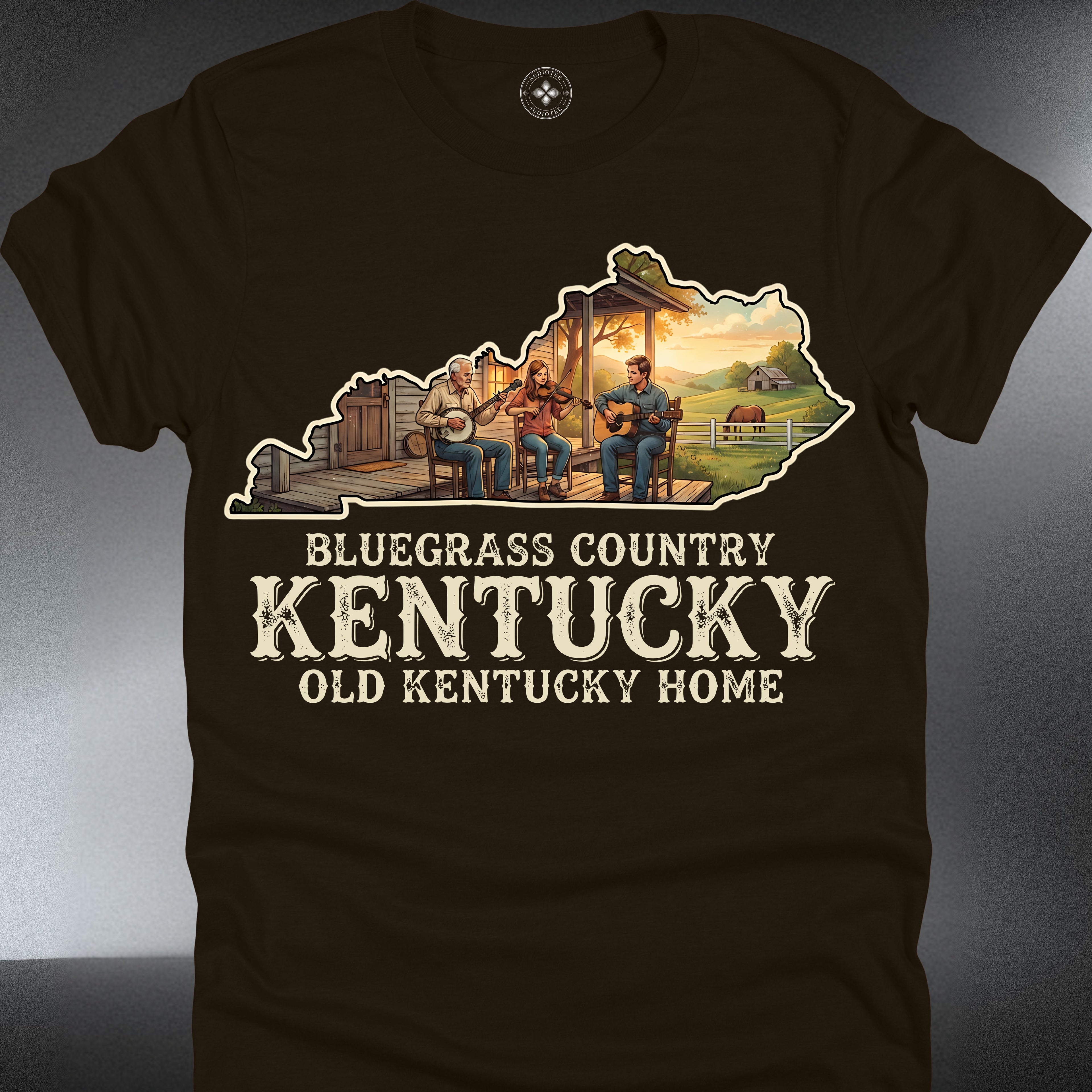 Bluegrass Country Kentucky  — 'Bluegrass Country' Vintage State Music Tee (#205)