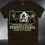 Rock Concert T-Shirt — "Pittsburgh Steel Rock Pennsylvania River City Sounds" (#206)