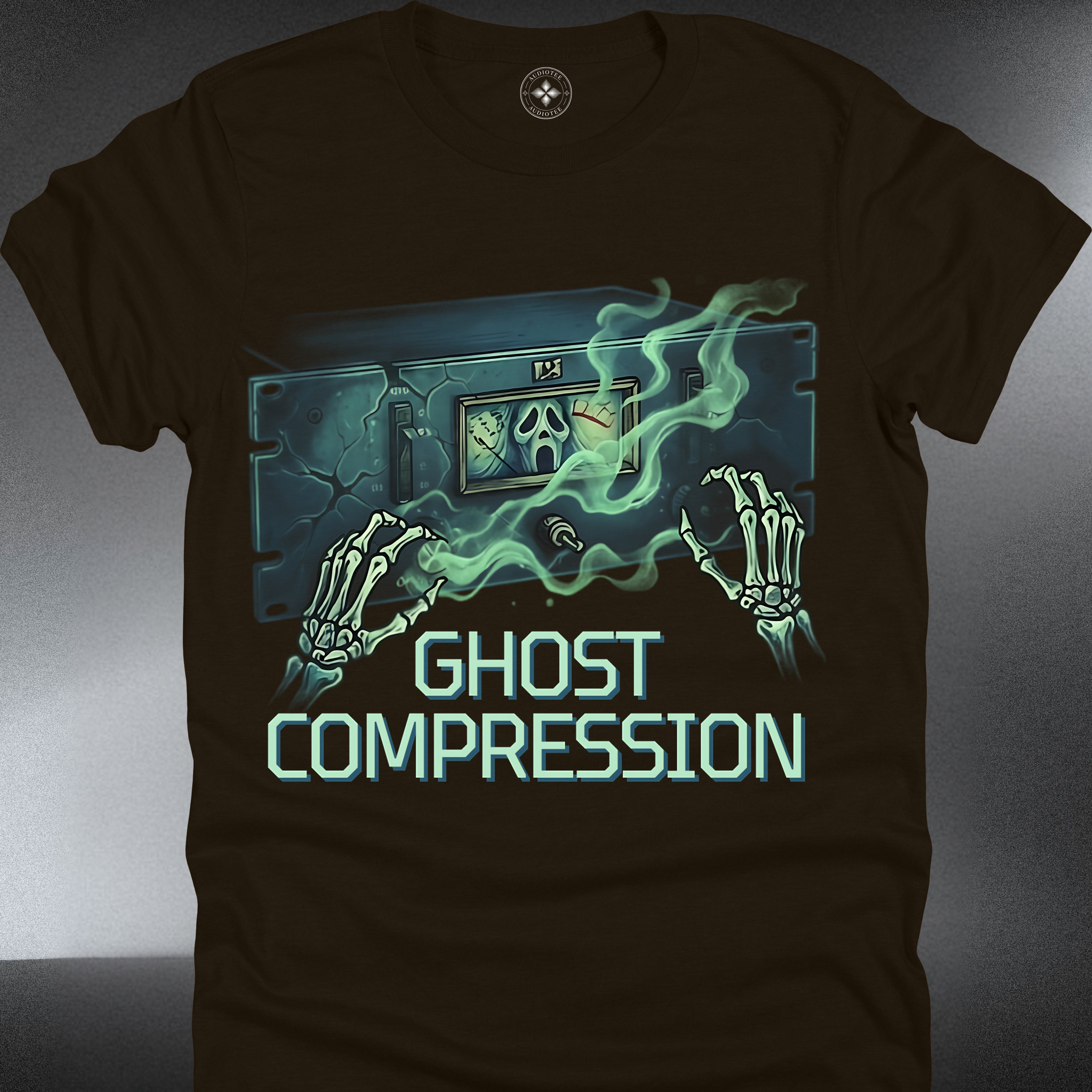 Ghost Compression Graphic  — Spooky Retro Cassette Vaporwave (#222)