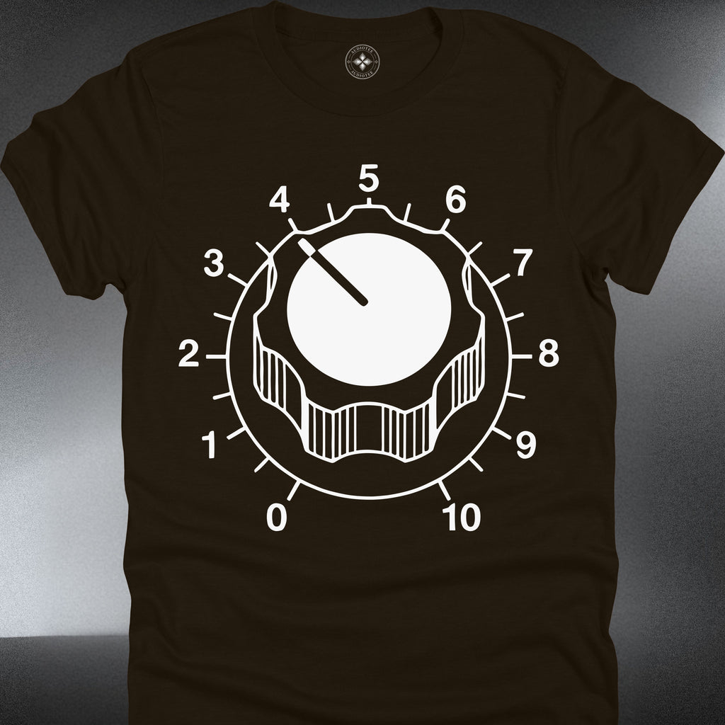 Guitar Amp Volume Knob T‑Shirt — Retro Music Gear Tee (#251)