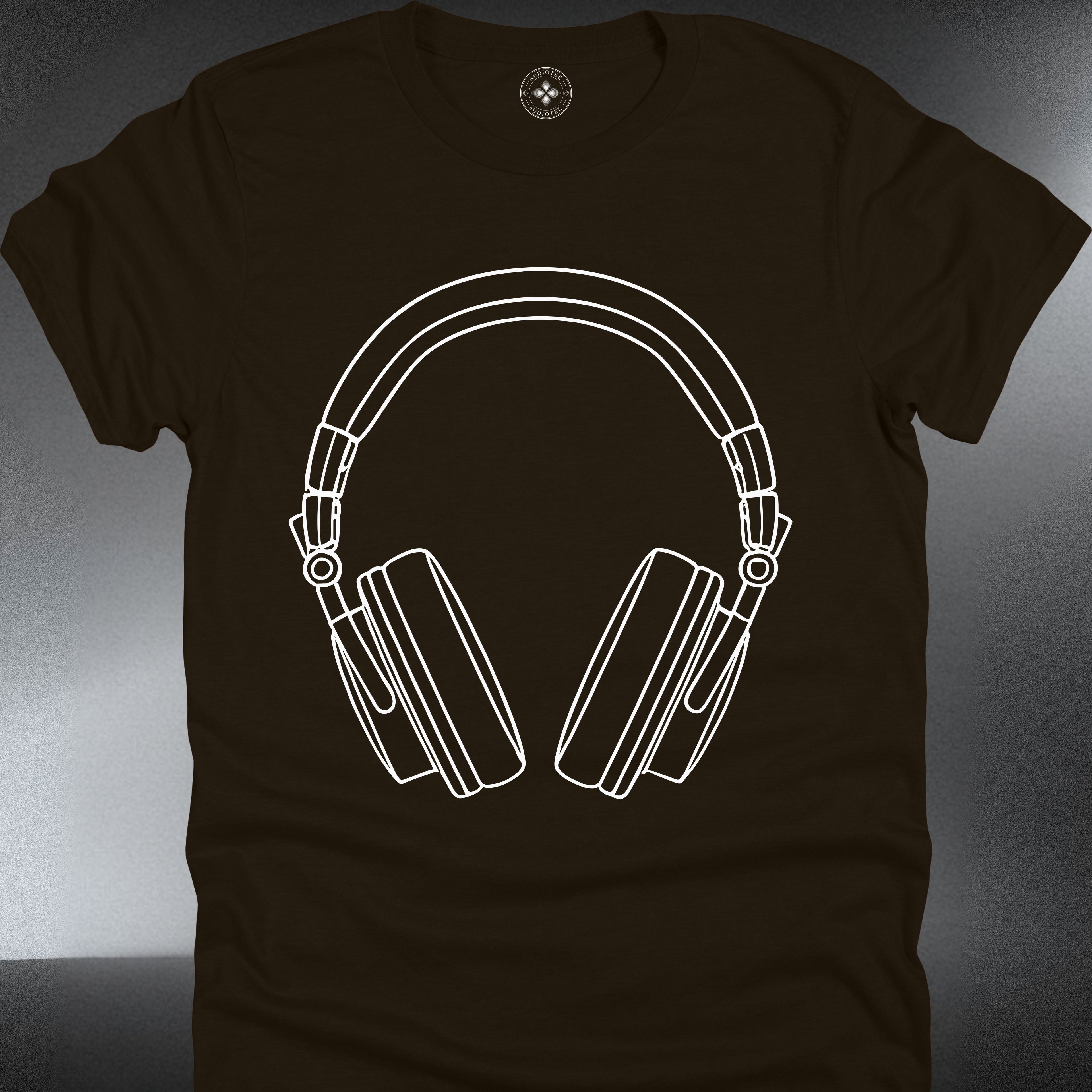 Headphone Outline T‑Shirt — Minimal Music Lover Graphic (#255)