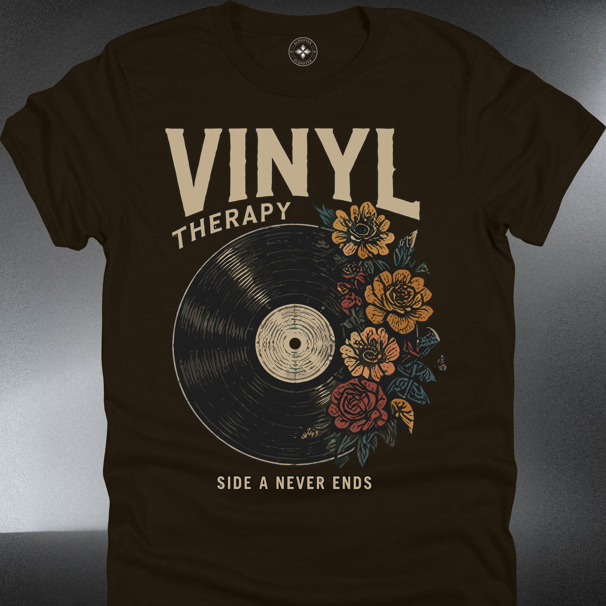 Vinyl Therapy — Retro Record Lover Tee