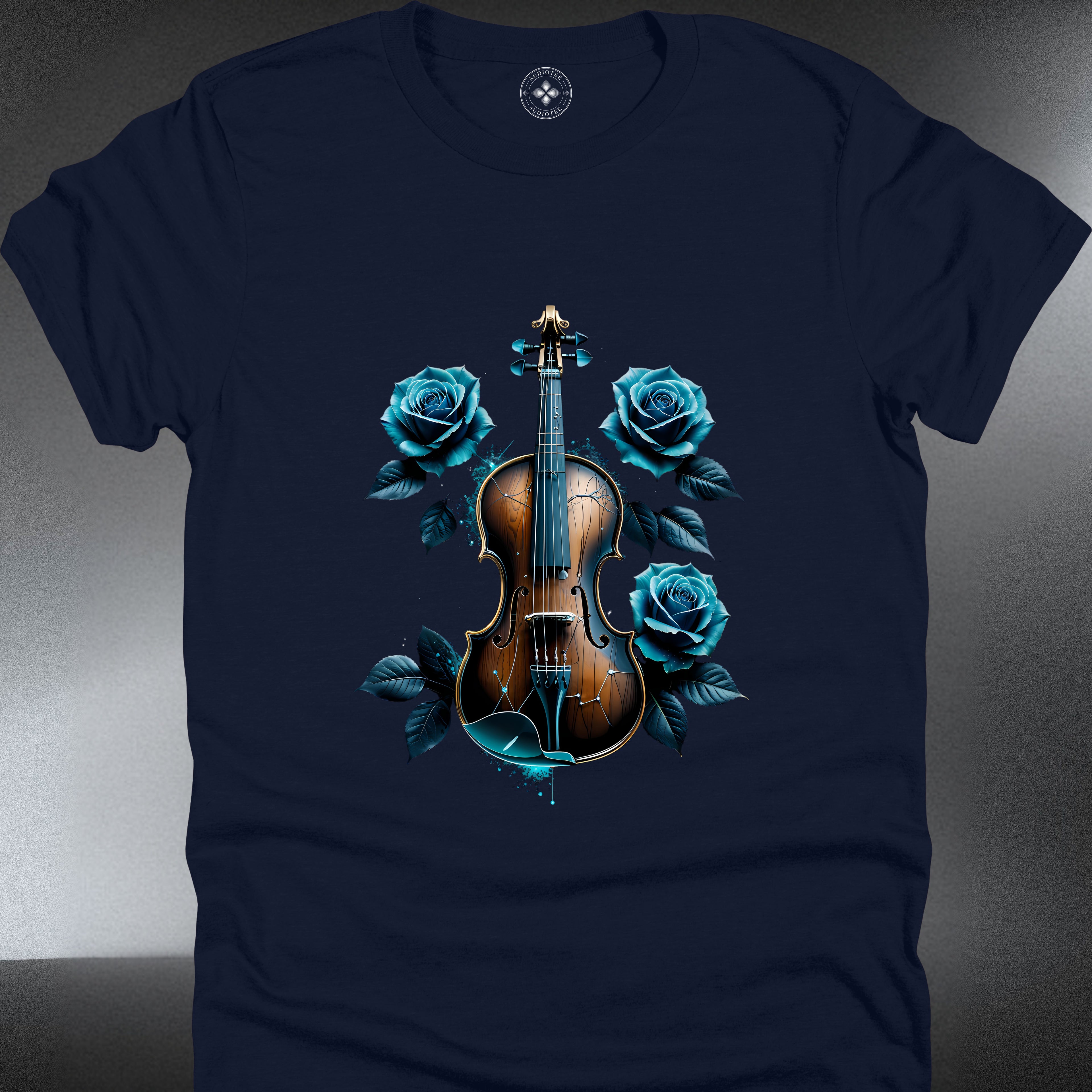 Violin and black roses (#007)