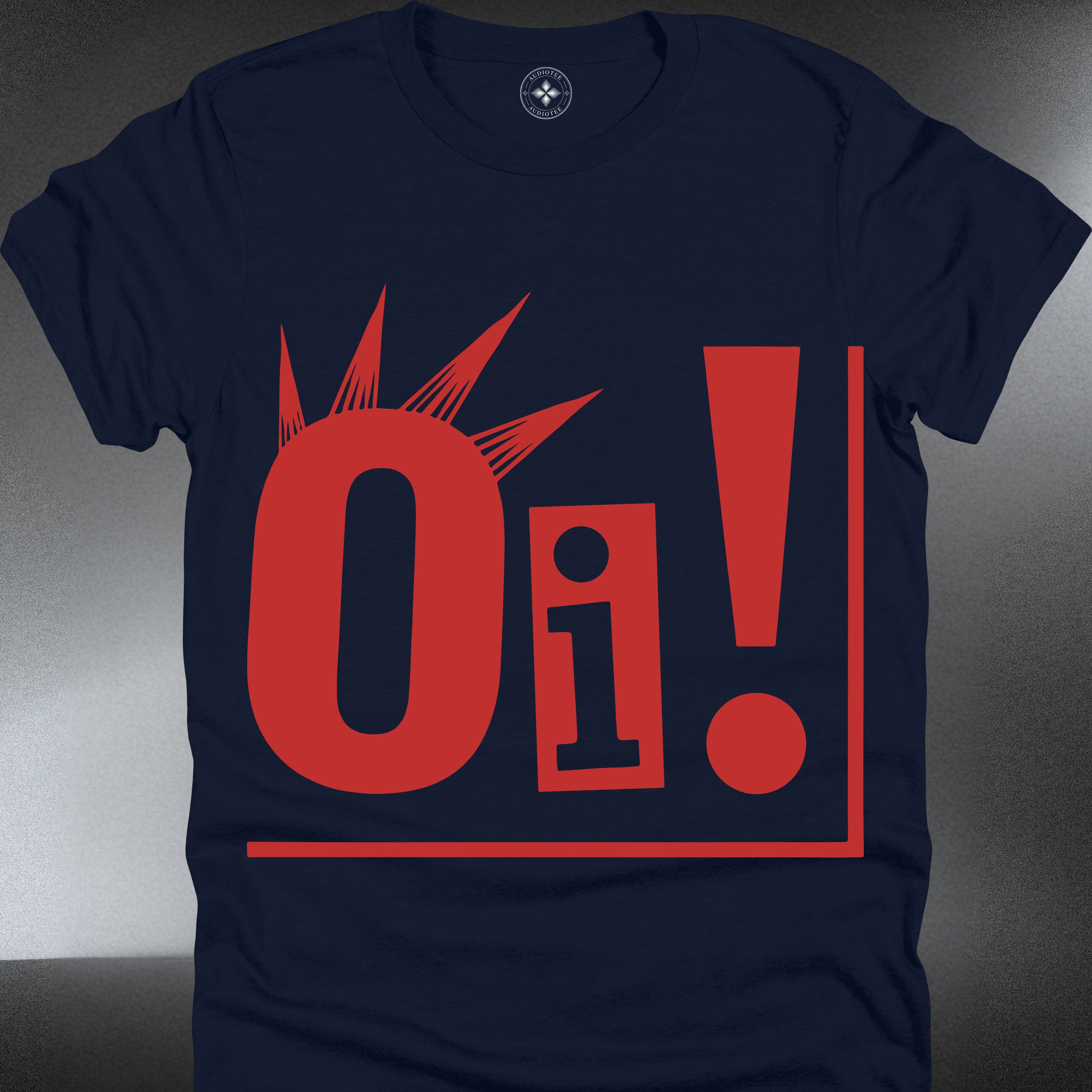 Oi! Graphic — Bold Red Retro Statement Punk Tee (#183)