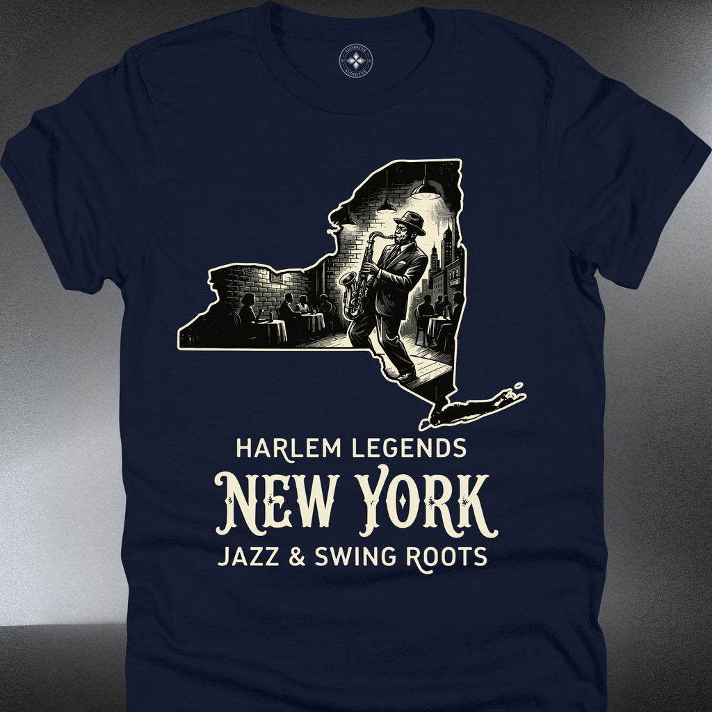 Harlem Legends New York  — Vintage Jazz & Swing Club Tee (#186)