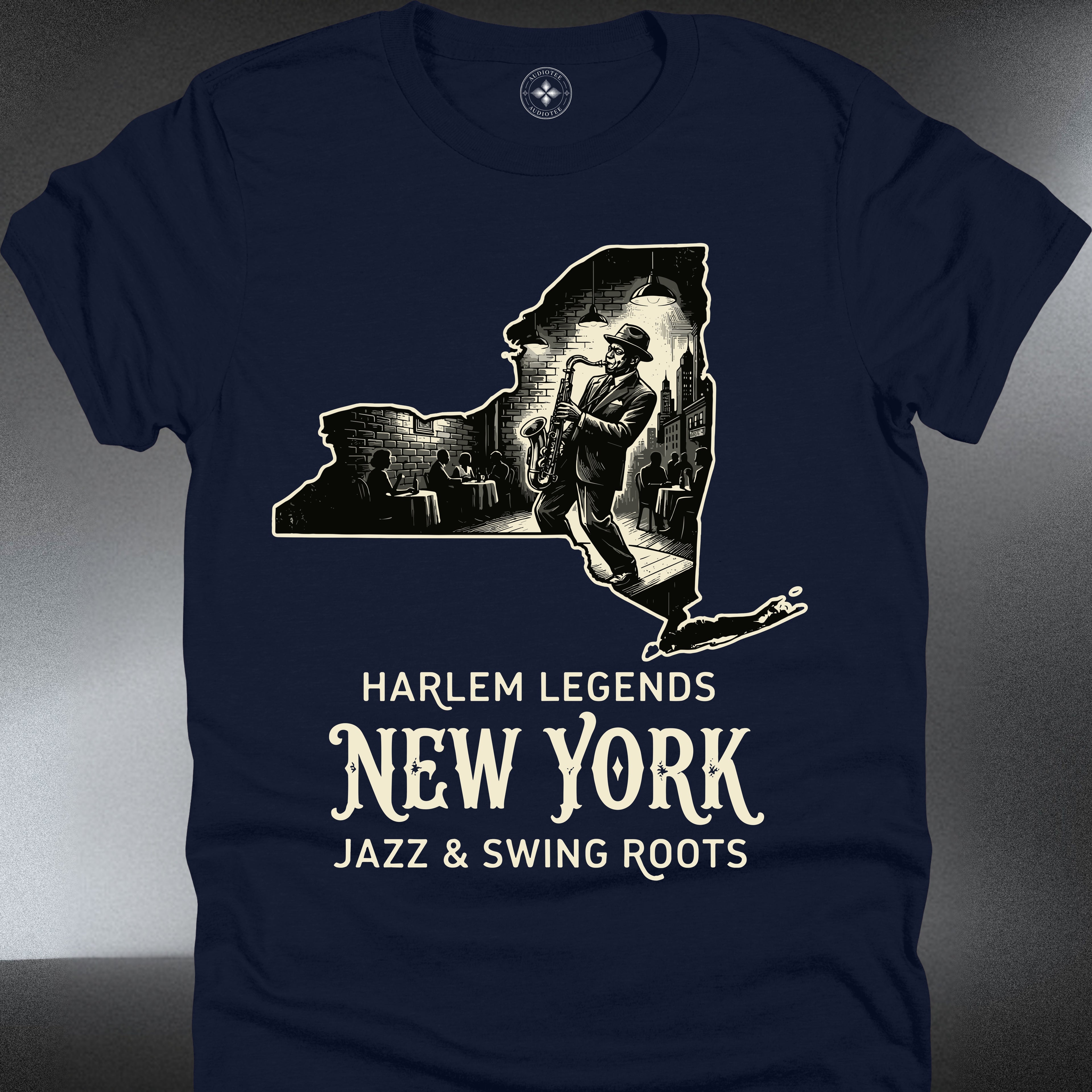 Harlem Legends New York  — Vintage Jazz & Swing Club Tee (#186)