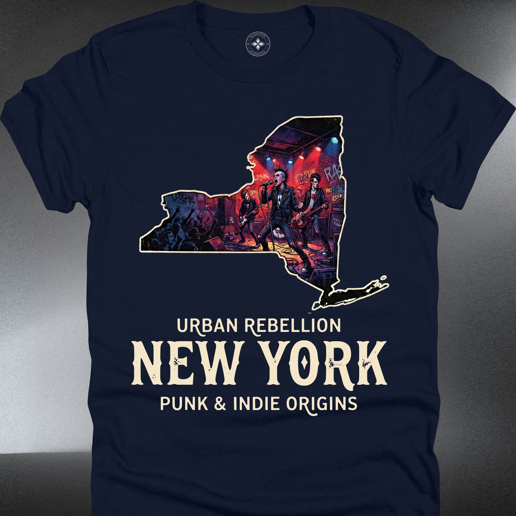 New York Punk Band — Urban Rebellion State Silhouette Tee (#188)