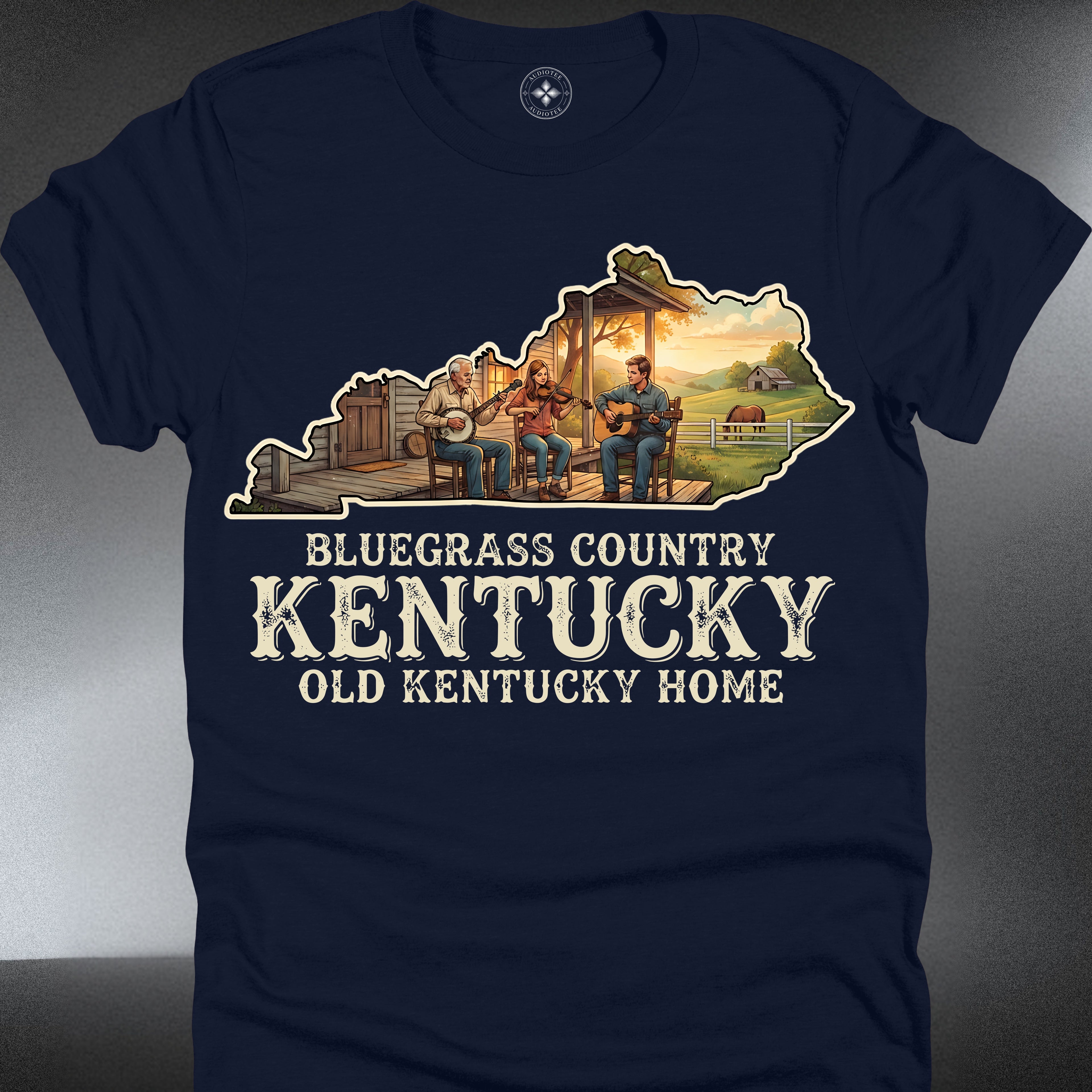 Bluegrass Country Kentucky  — 'Bluegrass Country' Vintage State Music Tee (#205)