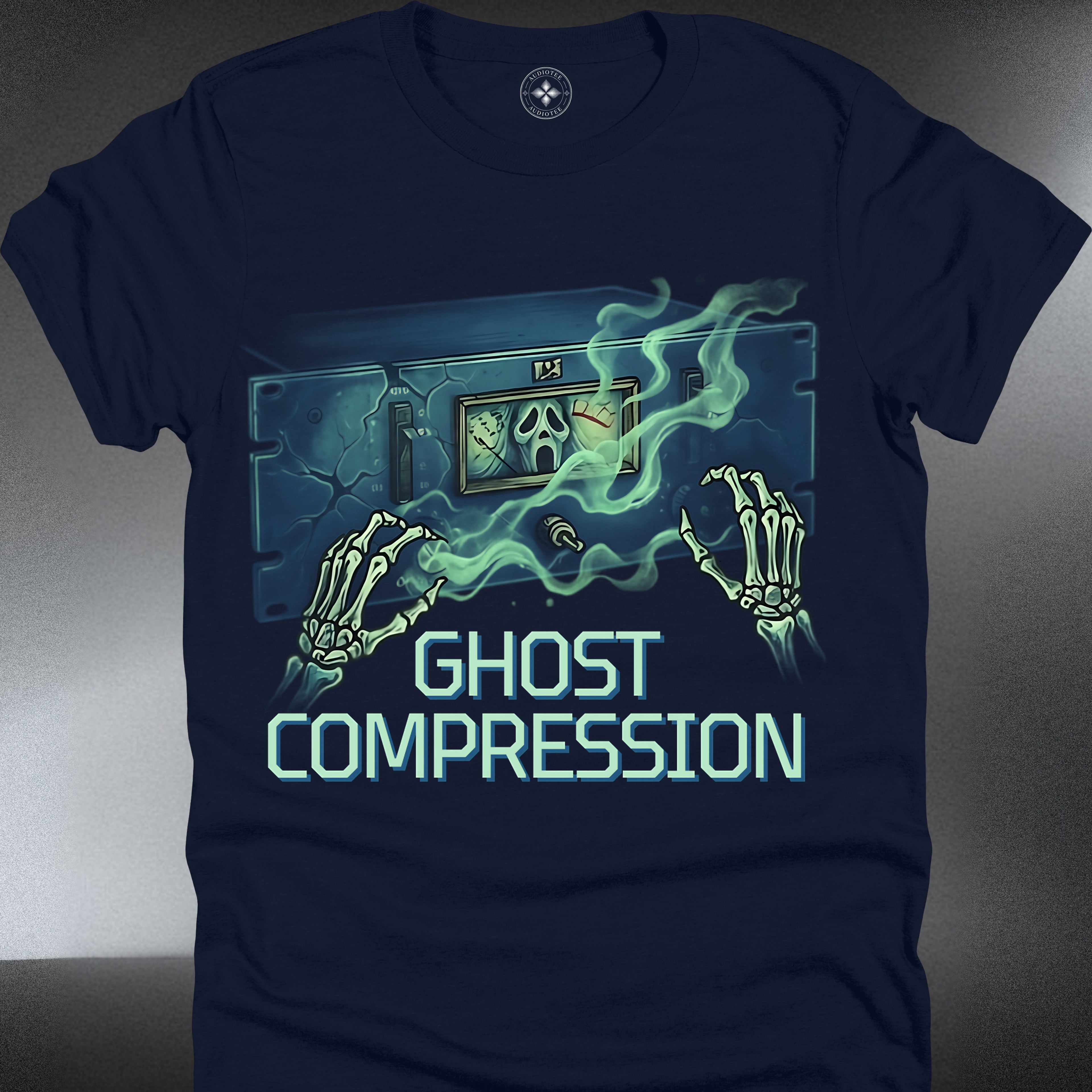 Ghost Compression Graphic  — Spooky Retro Cassette Vaporwave (#222)