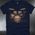 Vintage Sunset Drumset Tee for Musicians & Music Lovers (#248)