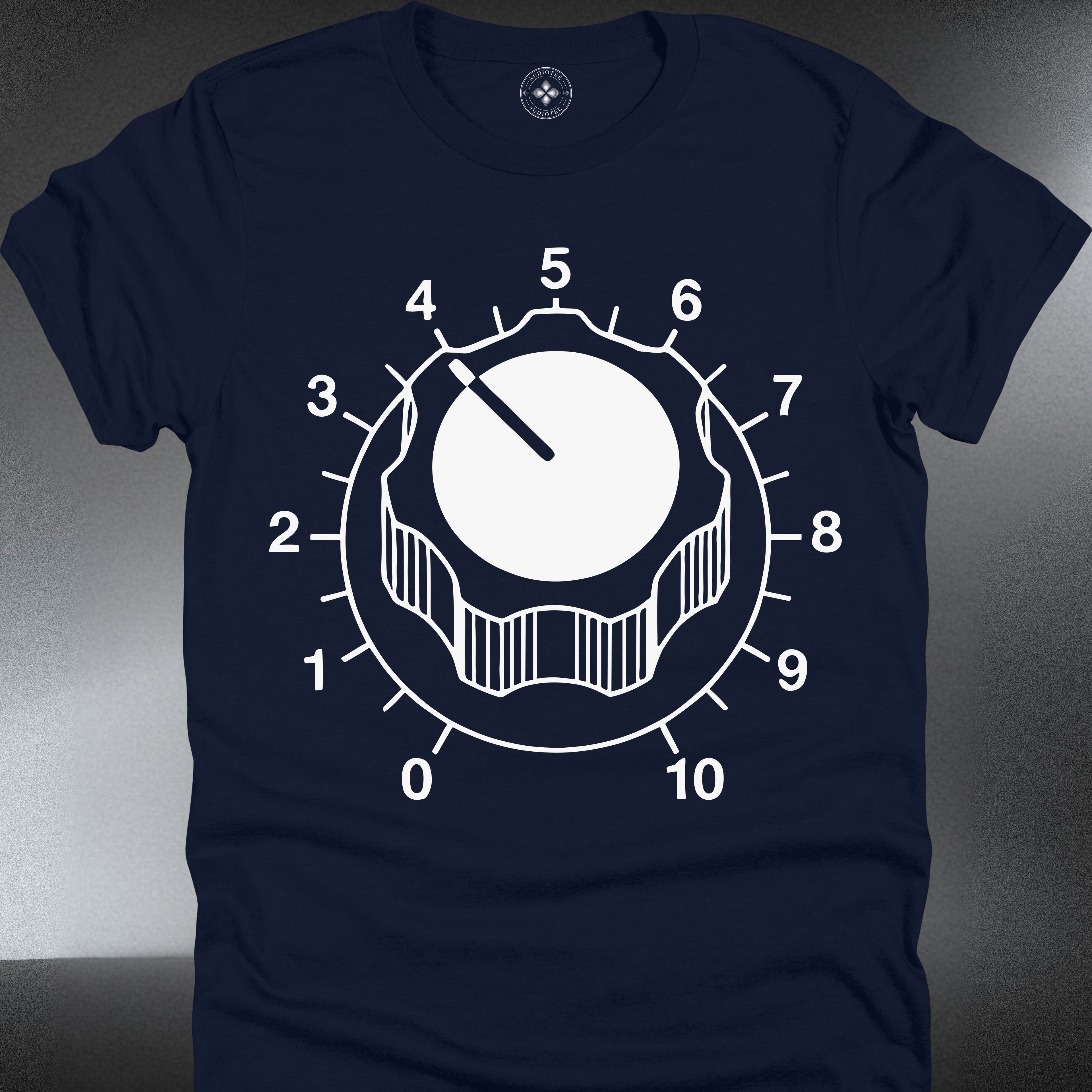 Guitar Amp Volume Knob T‑Shirt — Retro Music Gear Tee (#251)