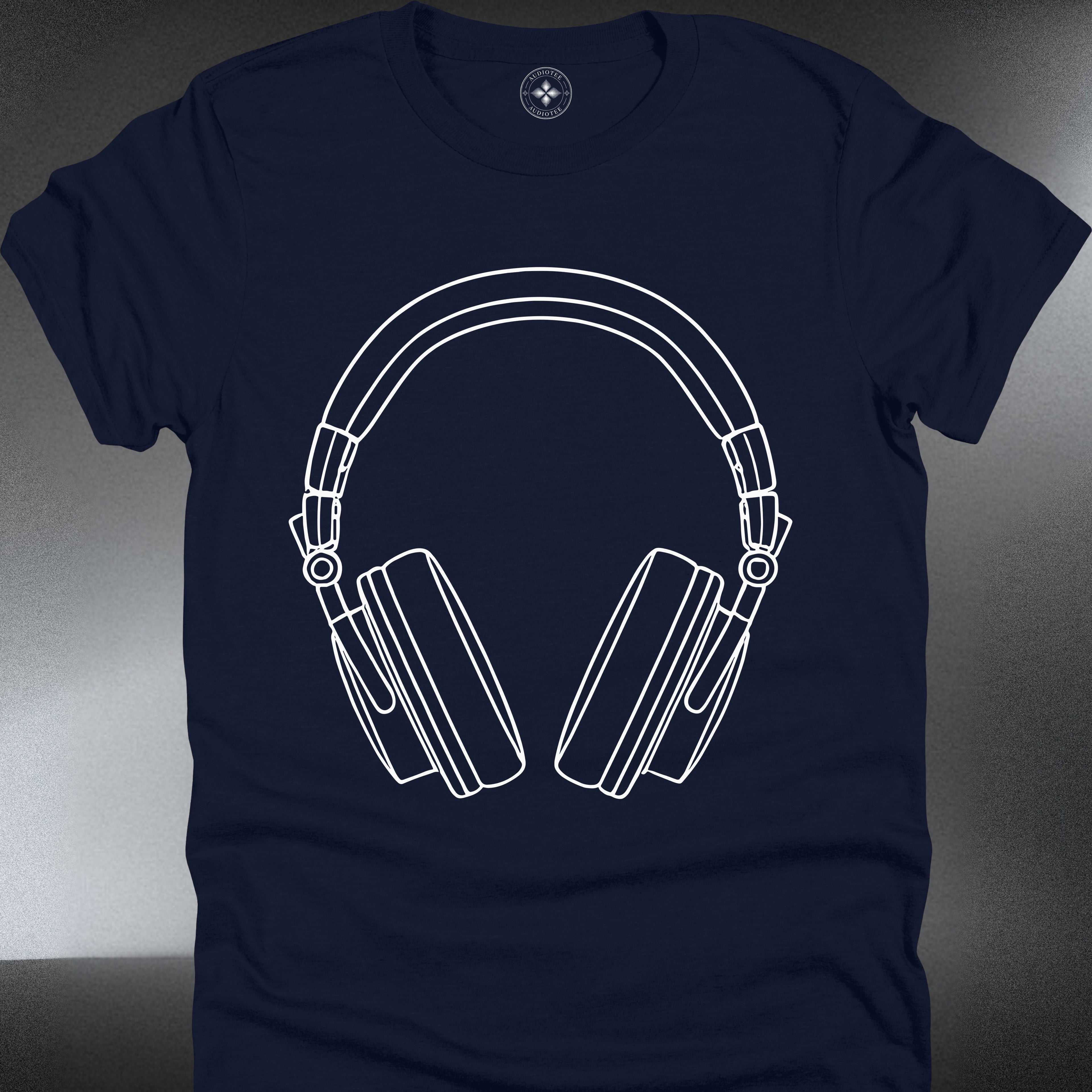 Headphone Outline T‑Shirt — Minimal Music Lover Graphic (#255)