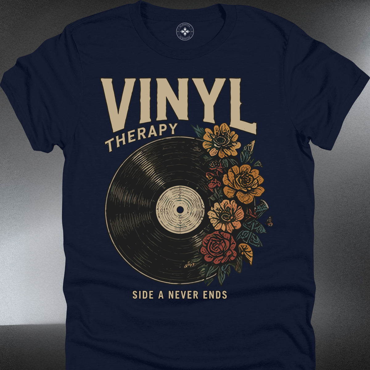 Vinyl Therapy — Retro Record Lover Tee