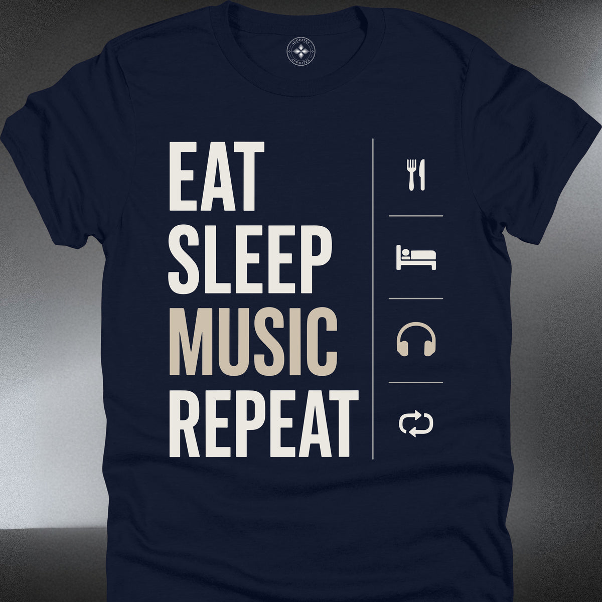 Eat Sleep Music Repeat T-Shirt — Musician Band Practice (#296)
