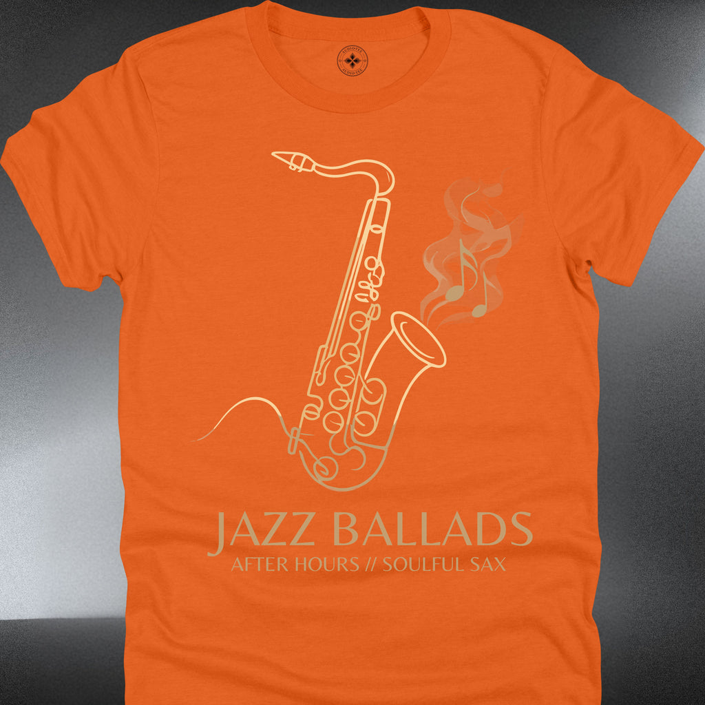 Jazz Ballads Saxophone T-Shirt — Smooth Jazz Music (#242)