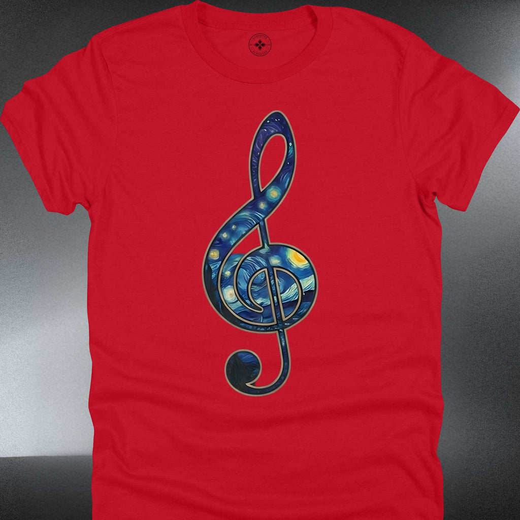 Treble Clef Galaxy T-Shirt — Cosmic Music Note (#245)