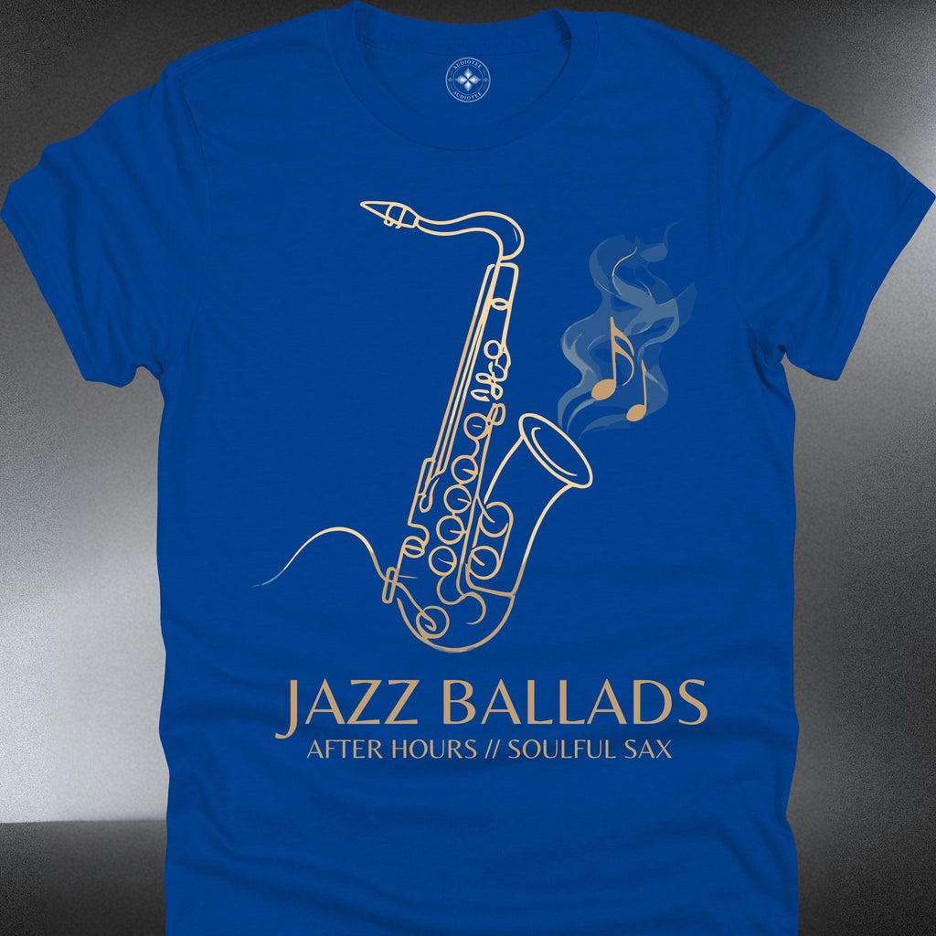 Jazz Ballads Saxophone T-Shirt — Smooth Jazz Music (#242)