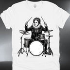 Drumming Queen — Elizabethan Portrait Playing Drums Vintage Graphic Tee  (#202)
