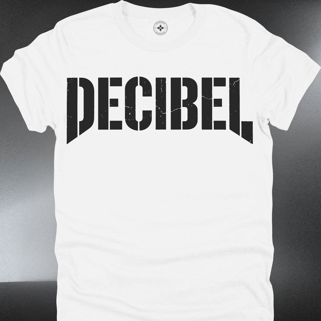 Decibel Graphic  — Bold Distressed "DECIBEL" Band (#233)