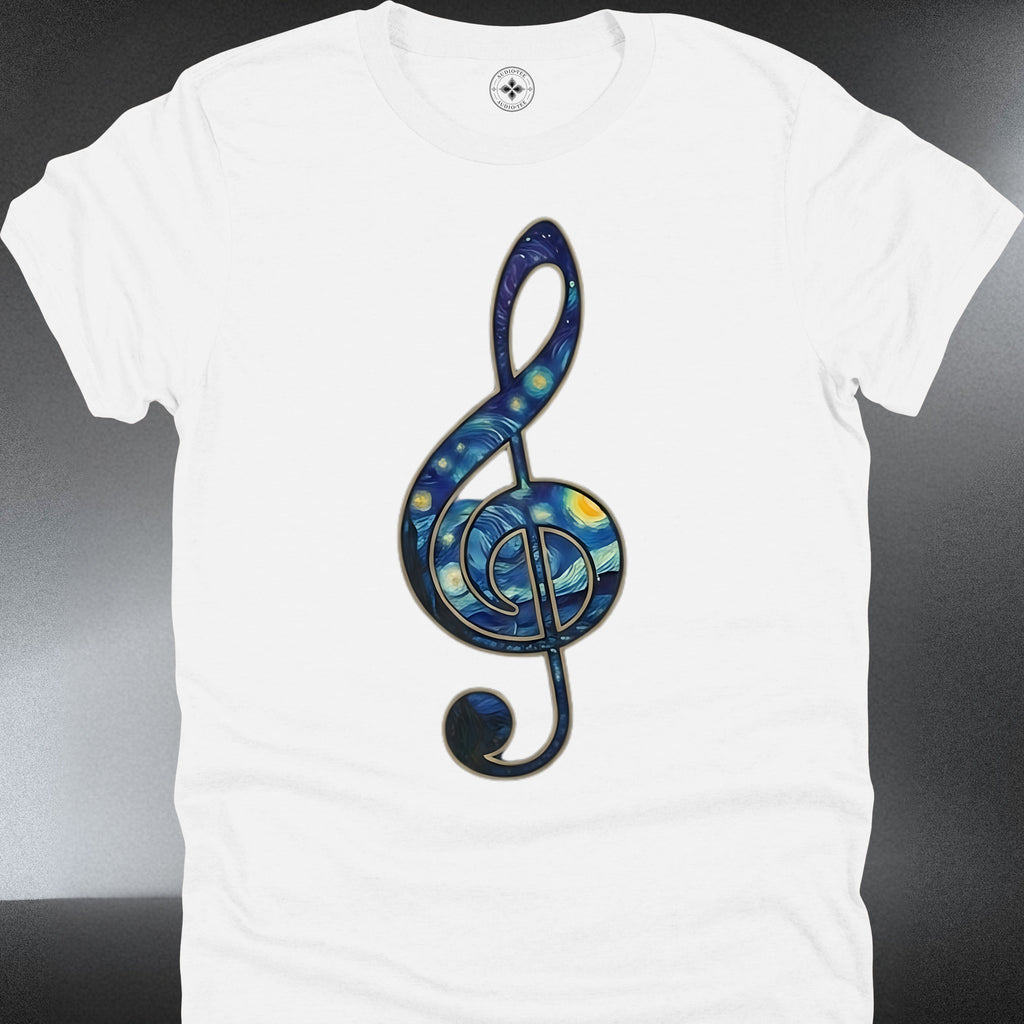 Treble Clef Galaxy T-Shirt — Cosmic Music Note (#245)