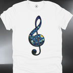 Treble Clef Galaxy T-Shirt — Cosmic Music Note (#245)